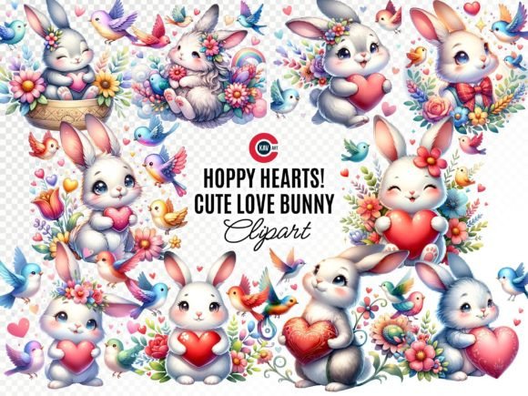Download Love Bunny Clipart, Valentine's Day - Valentine Collection