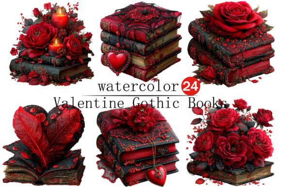 Download Valentine Gothic Books Clipart - Valentine Collection