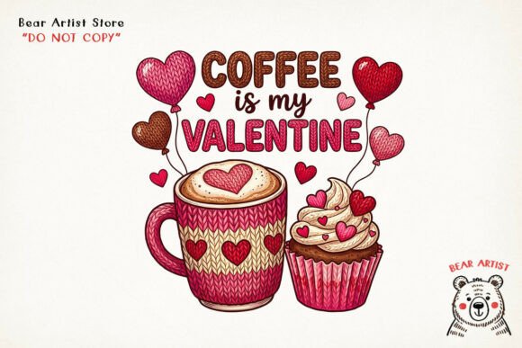 Download Coffee is My Valentine Crochet, Valentine Crochet PNG - Valentine Collection