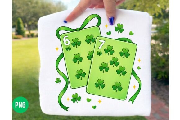 Download Lucky Shamrock Playing Card 6 7 PNG - 6 7 png Collection