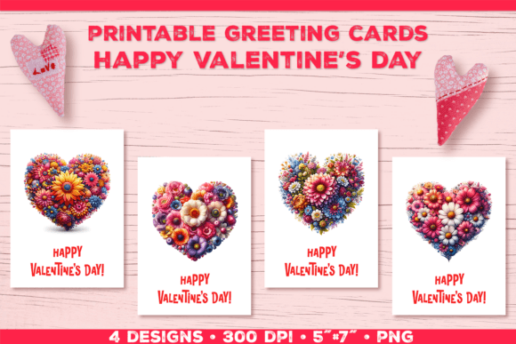 Download Floral Heart Valentine’s Day Card - Valentine Collection