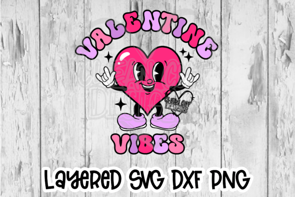 Download Retro Heart Valentine Vibes SVG DXF PNG - Valentine Collection
