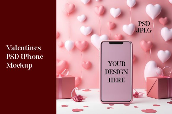 Download Valentine Smartphone Mockup, PSD IPhone - Valentine Collection