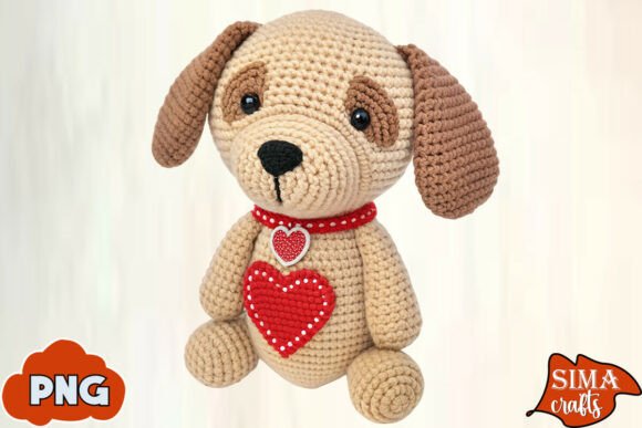 Download Yarn Crochet Dog Valentine Sublimation - Valentine Collection