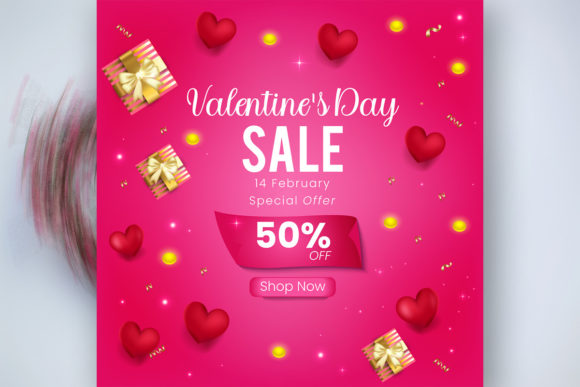 Download Valentines Day Sale Banner or Poster Set - Valentine Collection