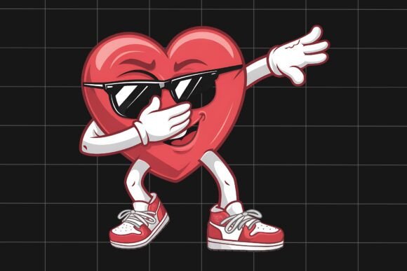 Download Dabbing Dab Heart Funny Valentine's PNG - Valentine Collection