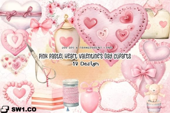 Download Pink Pastel Heart Valentine's Day Bundle - Valentine Collection