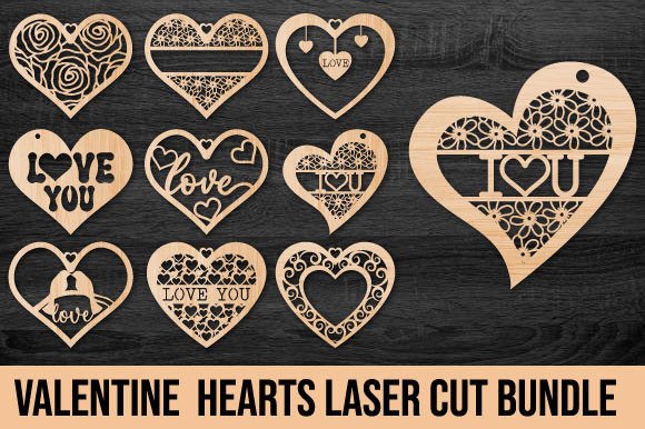 Download Valentine Hearts Laser Cut Bundle - Valentine Collection