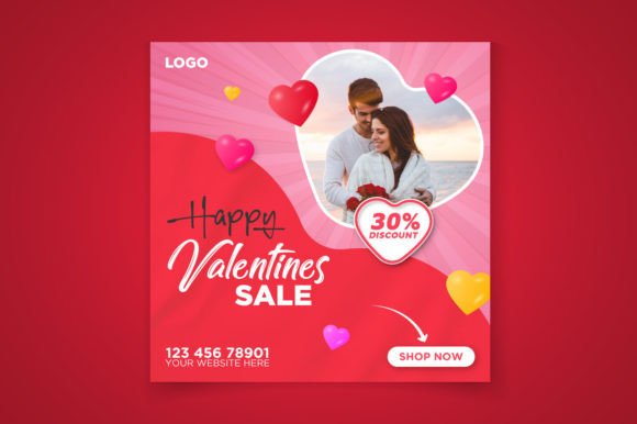 Download Valentine's Sale Banner Template - Valentine Collection
