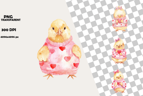 Download Sweet Chick with Valentine Heart Balloon - Valentine Collection