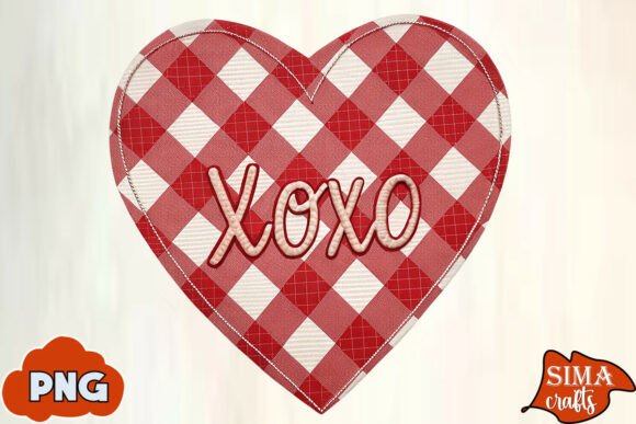 Download Valentine's Day Xoxo Checkered Heart PNG - Valentine Collection