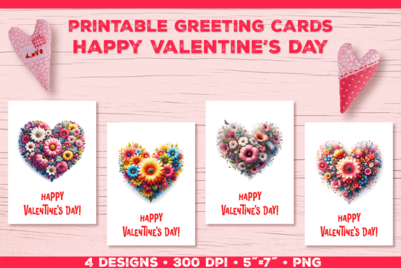 Download Floral Heart Valentine’s Day Card - Valentine Collection