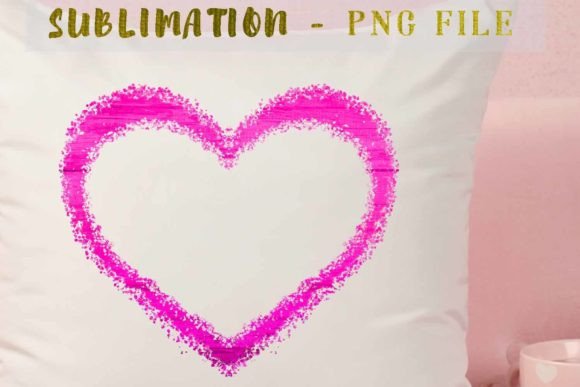 Download Pink Valentine Heart Frame Sublimation - Valentine Collection