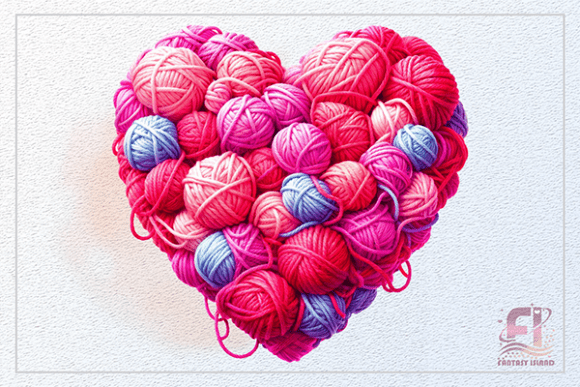 Download Yarn Ball Heart Clipart Valentine PNG - Valentine Collection