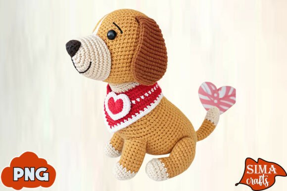 Download Yarn Crochet Dog Valentine Sublimation - Valentine Collection