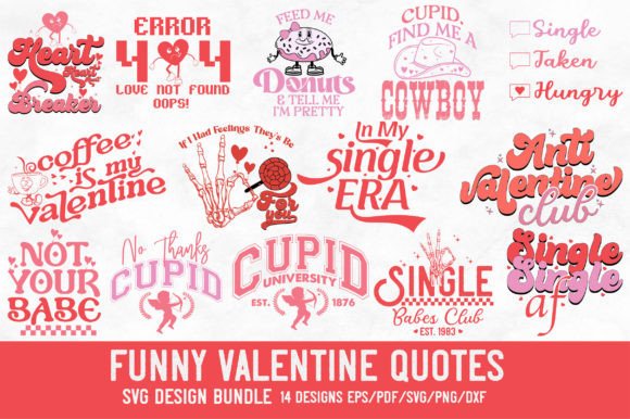 Download Funny Valentine Quote SVG PNG Bundle - Valentine Collection