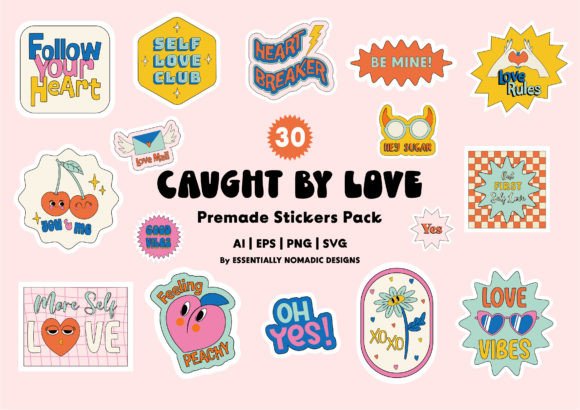 Download Retro Love Quotes Valentine Sticker Pack - Valentine Collection