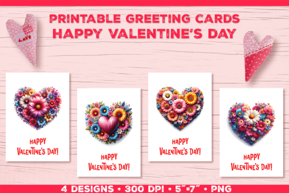Download Floral Heart Valentine’s Day Card - Valentine Collection