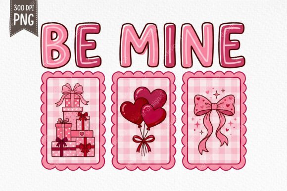 Download Be Mine Valentine Romantic Card PNG - Valentine Collection