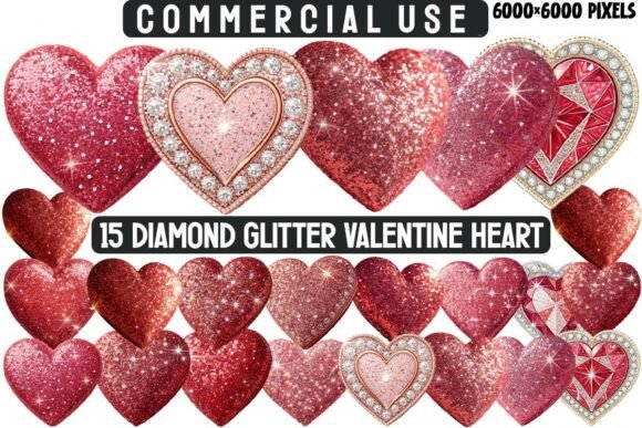 Download Diamond Glitter Valentine Heart PNG - Valentine Collection