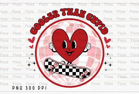 Download Cooler Than Cupid Retro Valentine PNG - Valentine Collection