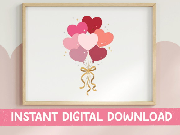 Download Heart Balloon Bouquet Valentine Design - Valentine Collection