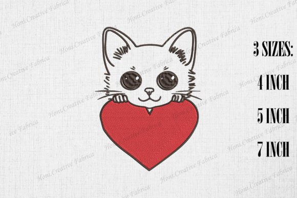 Download Cute Burmese Cat with Heart Valentine - Valentine Collection