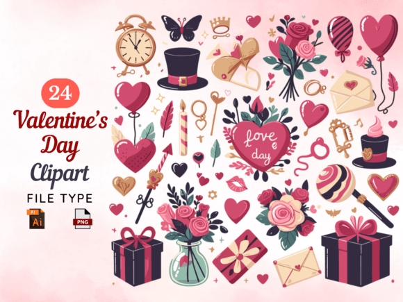 Download Cute Valentine's Clipart Sublimation - Valentine Collection