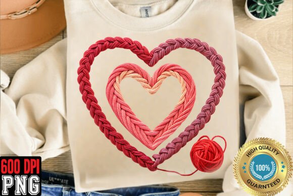 Download Crochet Yarn Valentine Love PNG - Valentine Collection