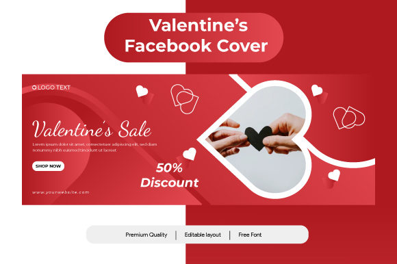 Download Valentine's Facebook Cover Sale Banner - Valentine Collection