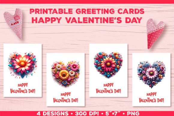 Download Floral Heart Valentine’s Day Card - Valentine Collection