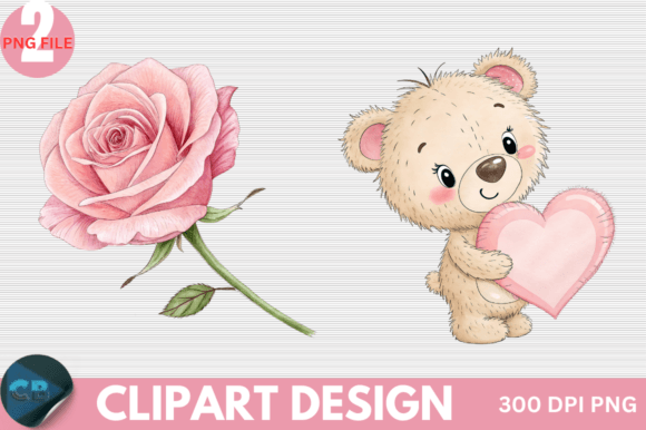 Download Retro Pink Valentine Clipart PNG - Valentine Collection