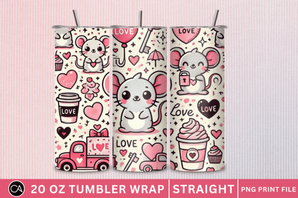 Download Valentine's Day Retro Love 20 Oz Tumbler - Valentine Collection