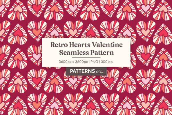 Download Retro Hearts Valentine Pattern - Valentine Collection