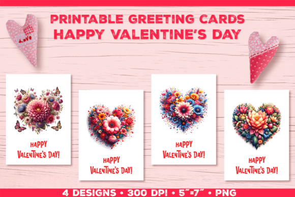 Download Floral Heart Valentine’s Day Card - Valentine Collection