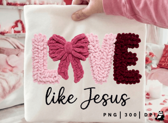 Download Latch Hook Valentine Love Like Jesus PNG - Valentine Collection