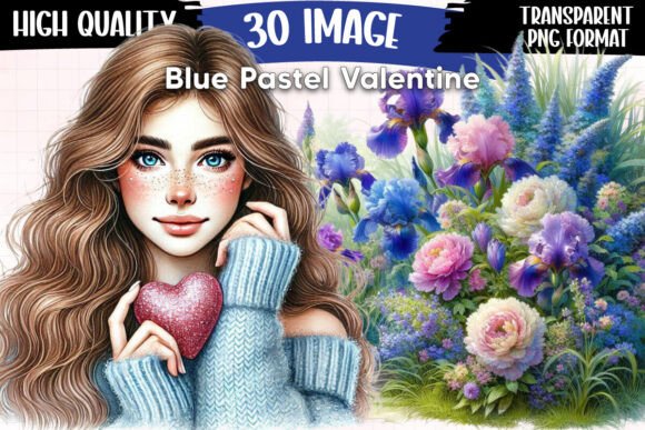 Download Blue Pastel Valentine Clipart P1 - Valentine Collection