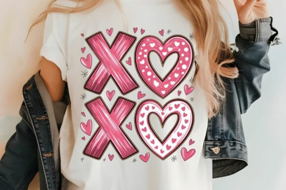 Download XOXO Valentine PNG Pink Heart Design - Valentine Collection