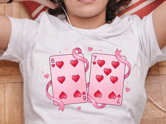 Download 6 7 Hearts Cards Valentine Day Tshirt Design - Valentine Collection