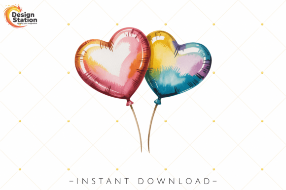 Download Rainbow Heart Balloons Valentine PNG - Valentine Collection