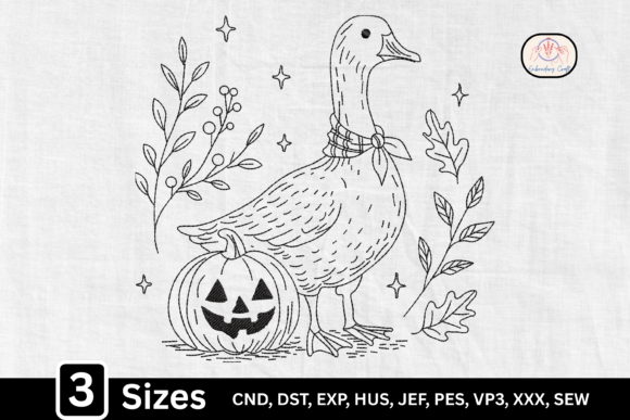 Download Line Art Pumpkin Goose - Premium Resources