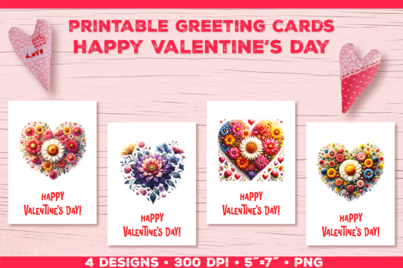 Download Floral Heart Valentine’s Day Card - Valentine Collection