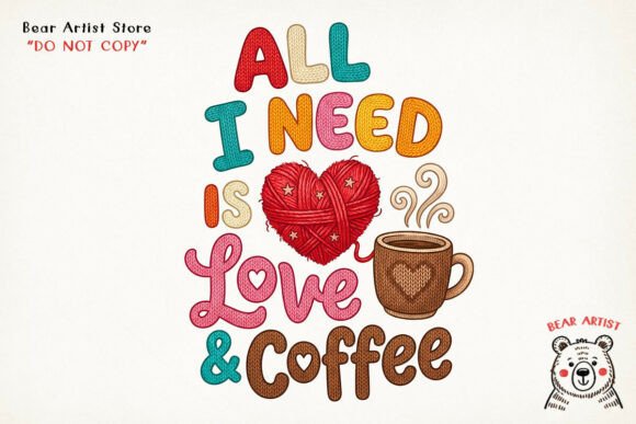 Download Love and Coffee Crochet Heart, Valentine Crochet PNG - Valentine Collection