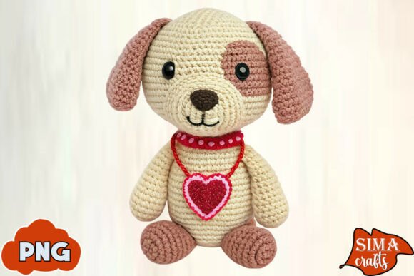 Download Yarn Crochet Dog Valentine Sublimation - Valentine Collection