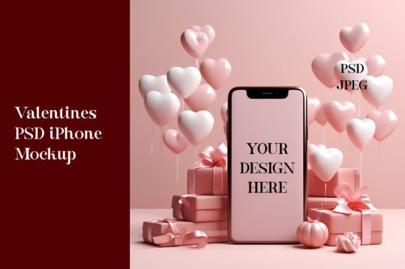 Download Valentine Smartphone Mockup, PSD IPhone - Valentine Collection