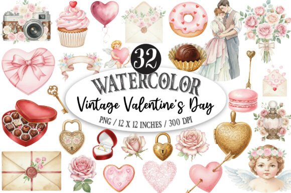 Download Vintage Valentine's Day Clipart - Valentine Collection