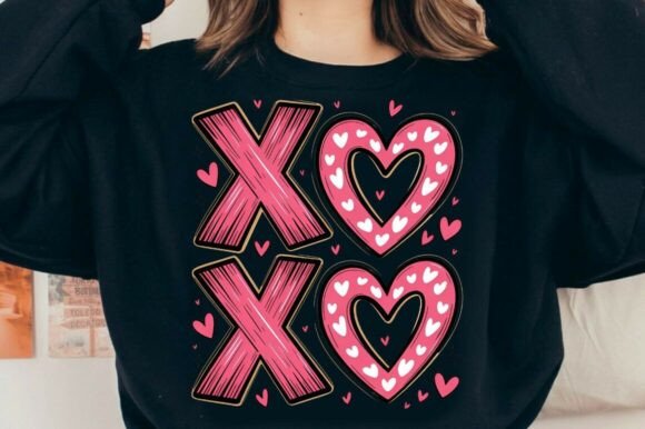 Download XOXO Valentine PNG Pink Heart Design - Valentine Collection