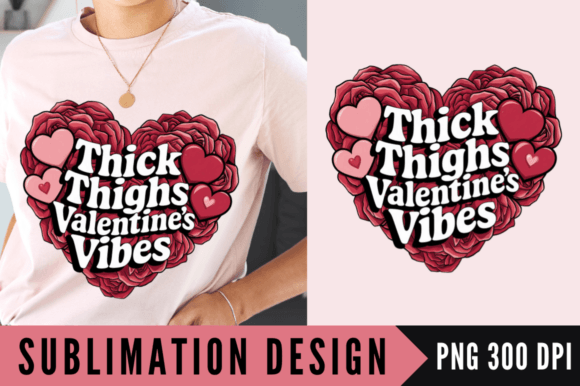 Download Thick Thighs Valentines Vibes PNG Design - Valentine Collection