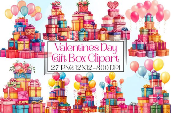 Download Valentine's Day Gift Box Clipart - Valentine Collection