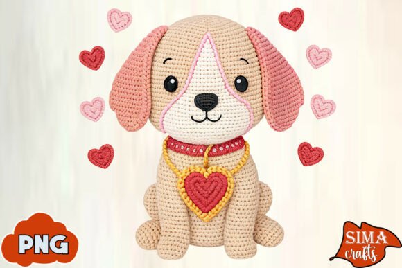 Download Yarn Crochet Dog Valentine Sublimation - Valentine Collection